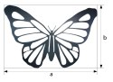 Ozdoba prezent motyl ze stali 44x64 cm