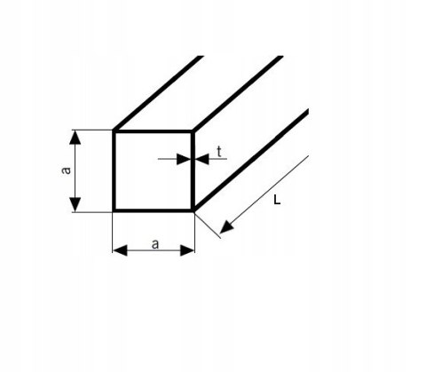 Profil stalowy zamknięty 80x80x6 dł.1500mm