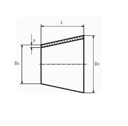 Redukcja nierdzewna 48,3mm x 26,9mm AISI 304