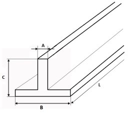 Teownik stalowy 70x70x8 długość 6000mm (600cm)