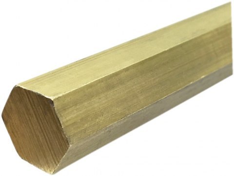 Pręty 6-kątne z mosiądzu